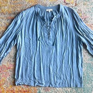 Madewell Blue LS Tunic Shirt size Medium